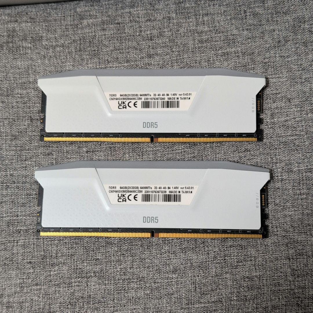 メ*3様 Corsair CMH64GX5M2B6400C32W (32GB 2