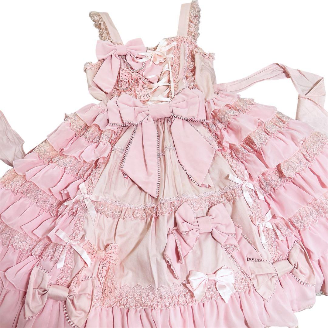 Angelic Pretty 恋するお姫様 激レア❣️ピンク jsk シミあり