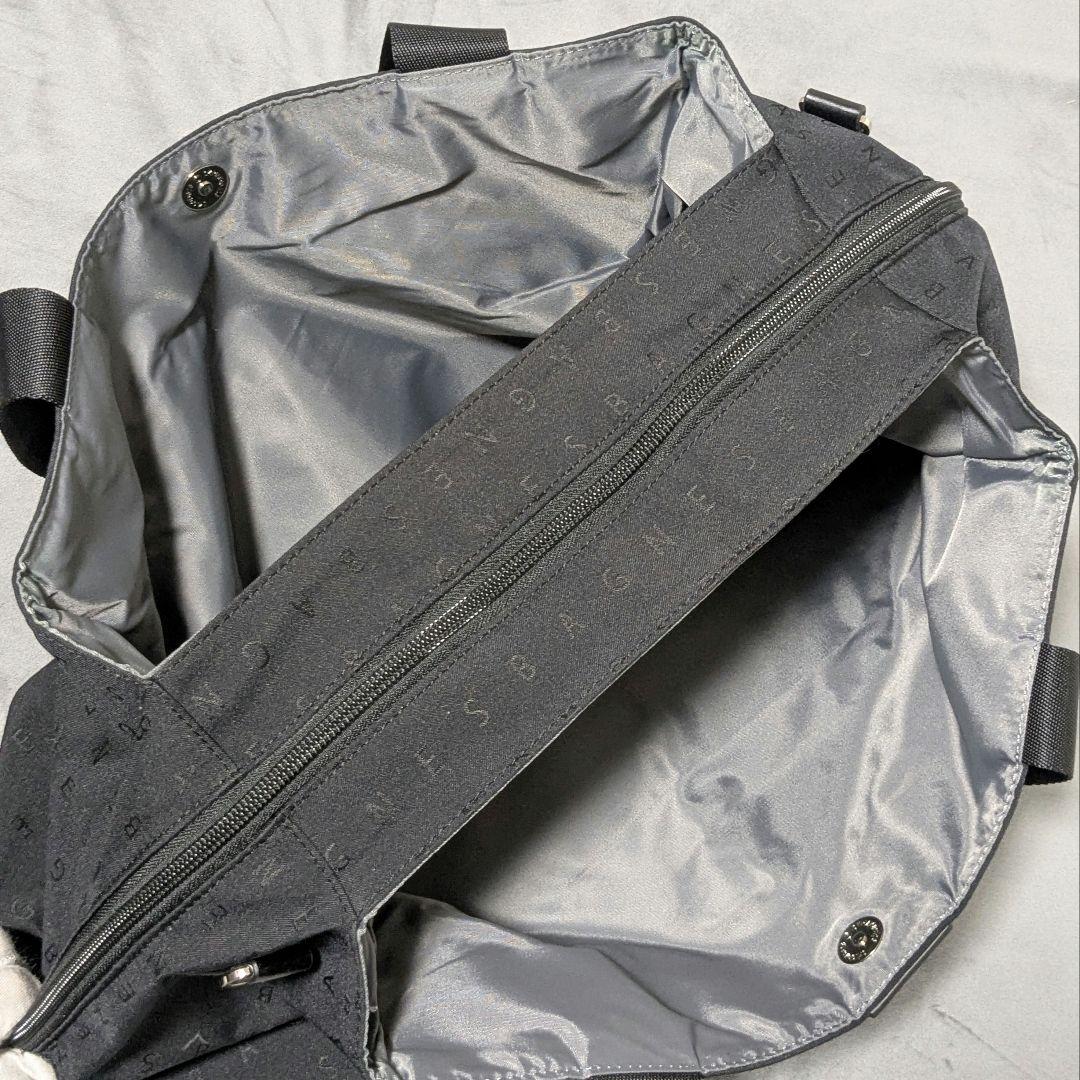 美品✨️agnes b. ナイロン トート 黒 ボストンバッグ 大容量 2way