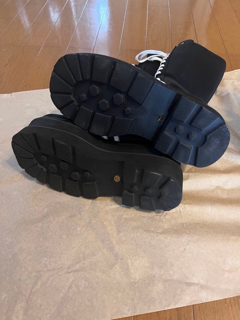 ダーリッチ レースアップスニーカーロングブーツ BLK M