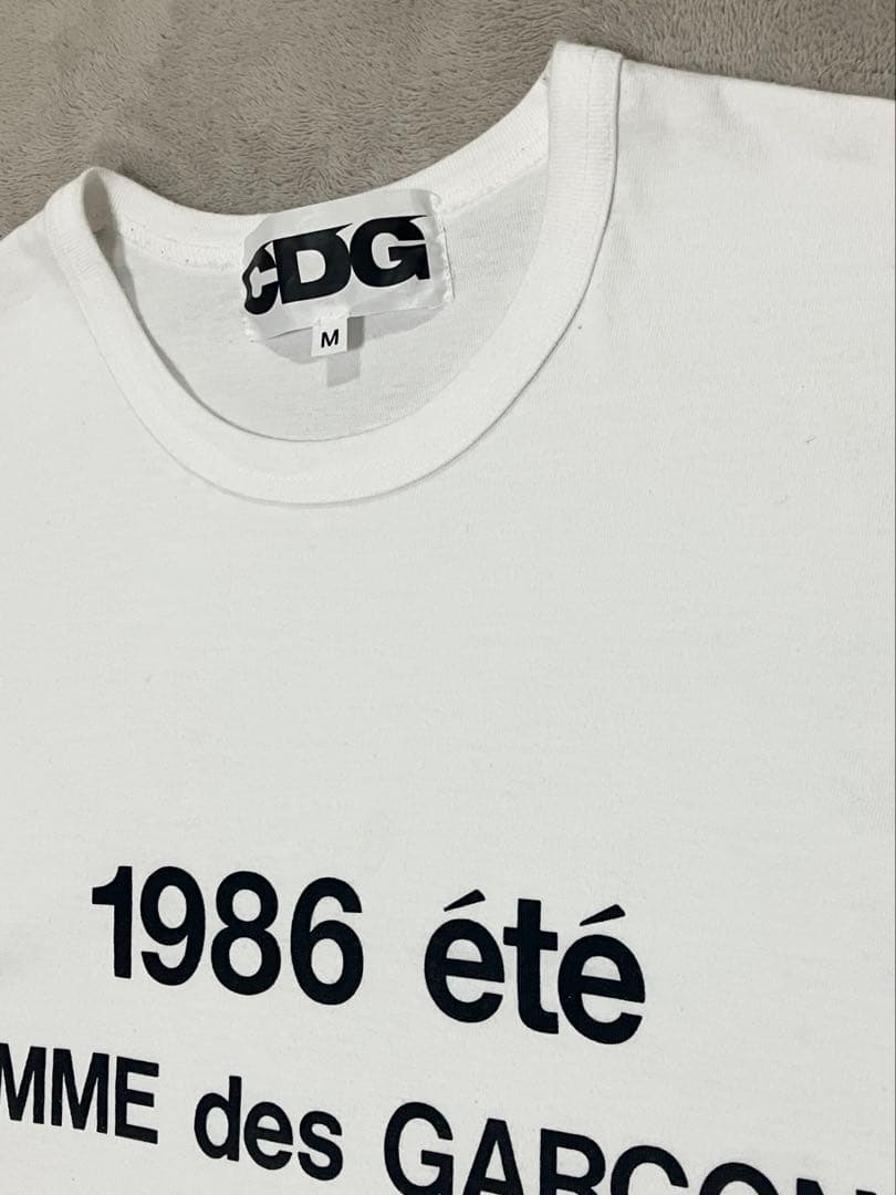 COMME des GARÇONS 1986 été Tシャツ M ホワイト