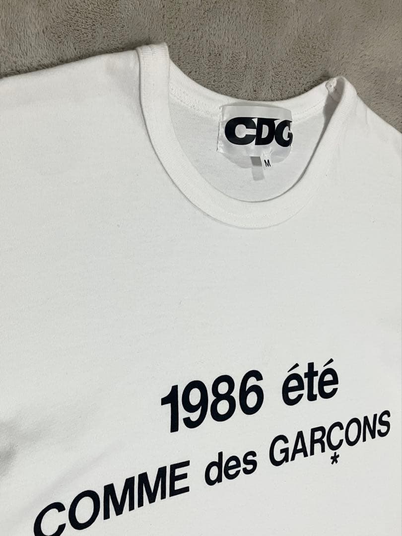 COMME des GARÇONS 1986 été Tシャツ M ホワイト