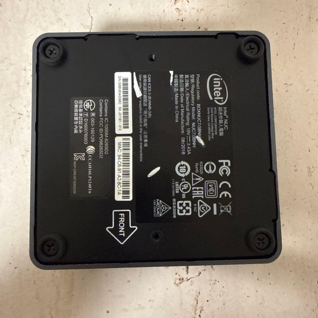 ミニPC intel BOXNUC7i3BNB/8GB/480GB Windows10