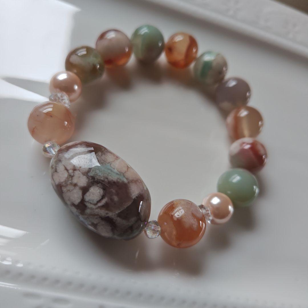 専用です♡新作♡グレー桜瑪瑙どんころ、桜瑪瑙、貝パール