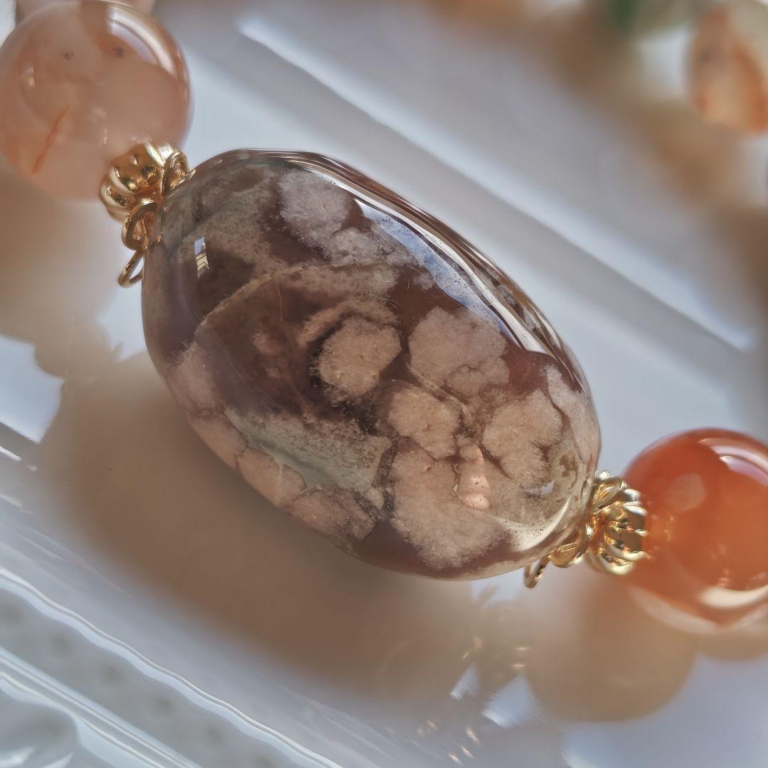 専用です♡新作♡グレー桜瑪瑙どんころ、桜瑪瑙、貝パール