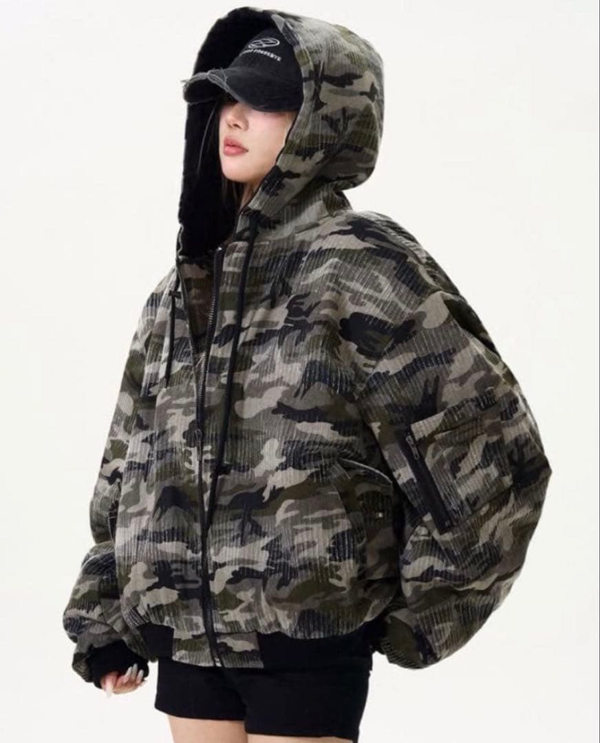 QS86 エレヴ　elev camouflageジャケット迷彩柄