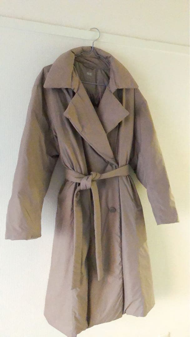 【欧米コレクション】ユニクロ ダウンベルテッドロングコート 完売モデル L