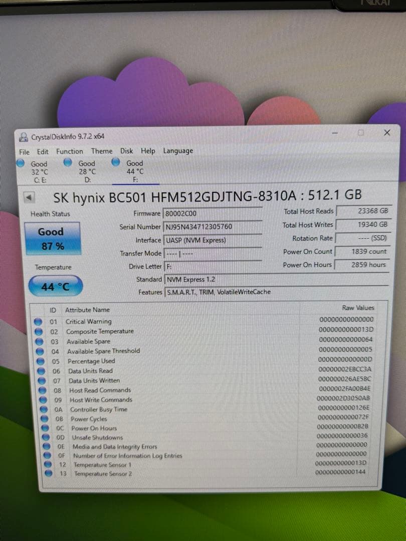 内蔵型SSD SK hynix BC501 512GB M.2 NVMe SSD