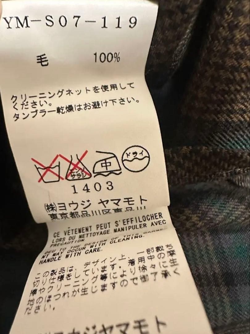 AnybuyY's Yohji Yamamoto ウール タータンチェック