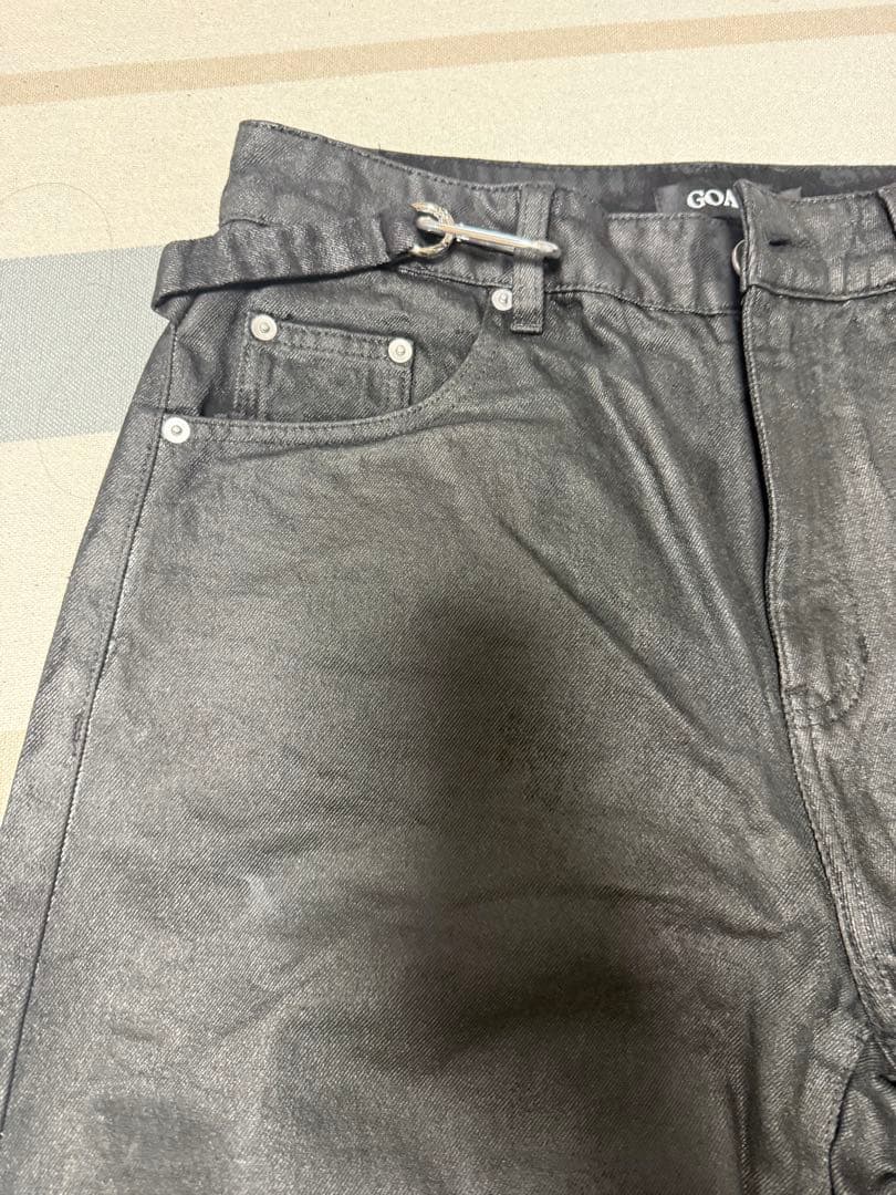 [GOAR.ARCHIVE ］STRAPPED OIL BAGGY PANTS