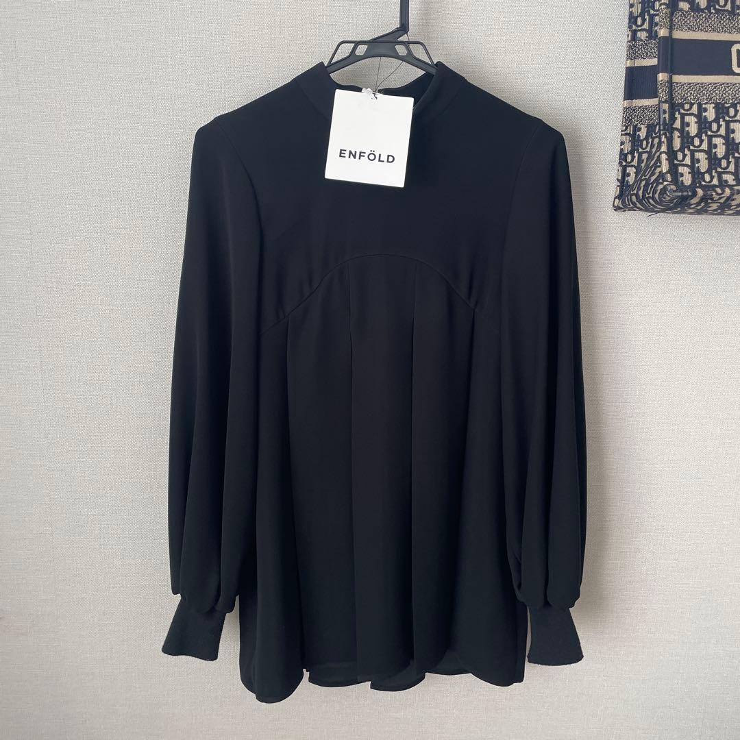美品♡ENFOLDブラックパネルロングスカート&トップスセットアップ¥75900