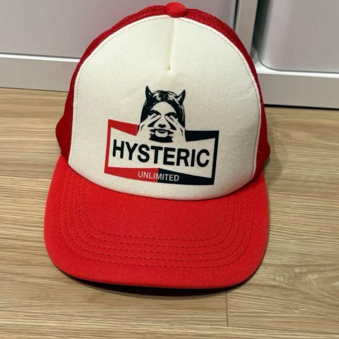 【極美品】ヒステリックグラマー メッシュキャップ 赤 SEE NO EVIL