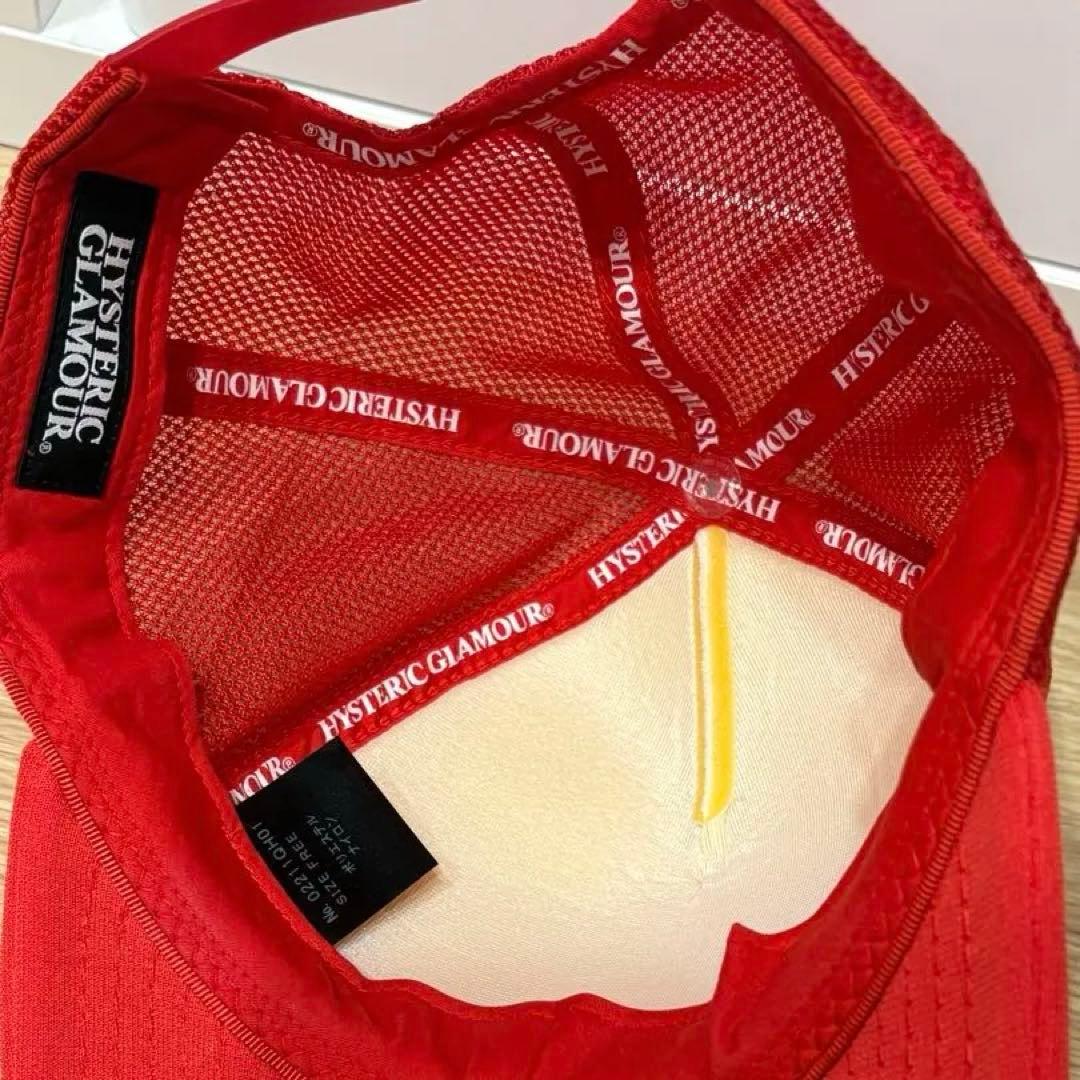 【極美品】ヒステリックグラマー メッシュキャップ 赤 SEE NO EVIL