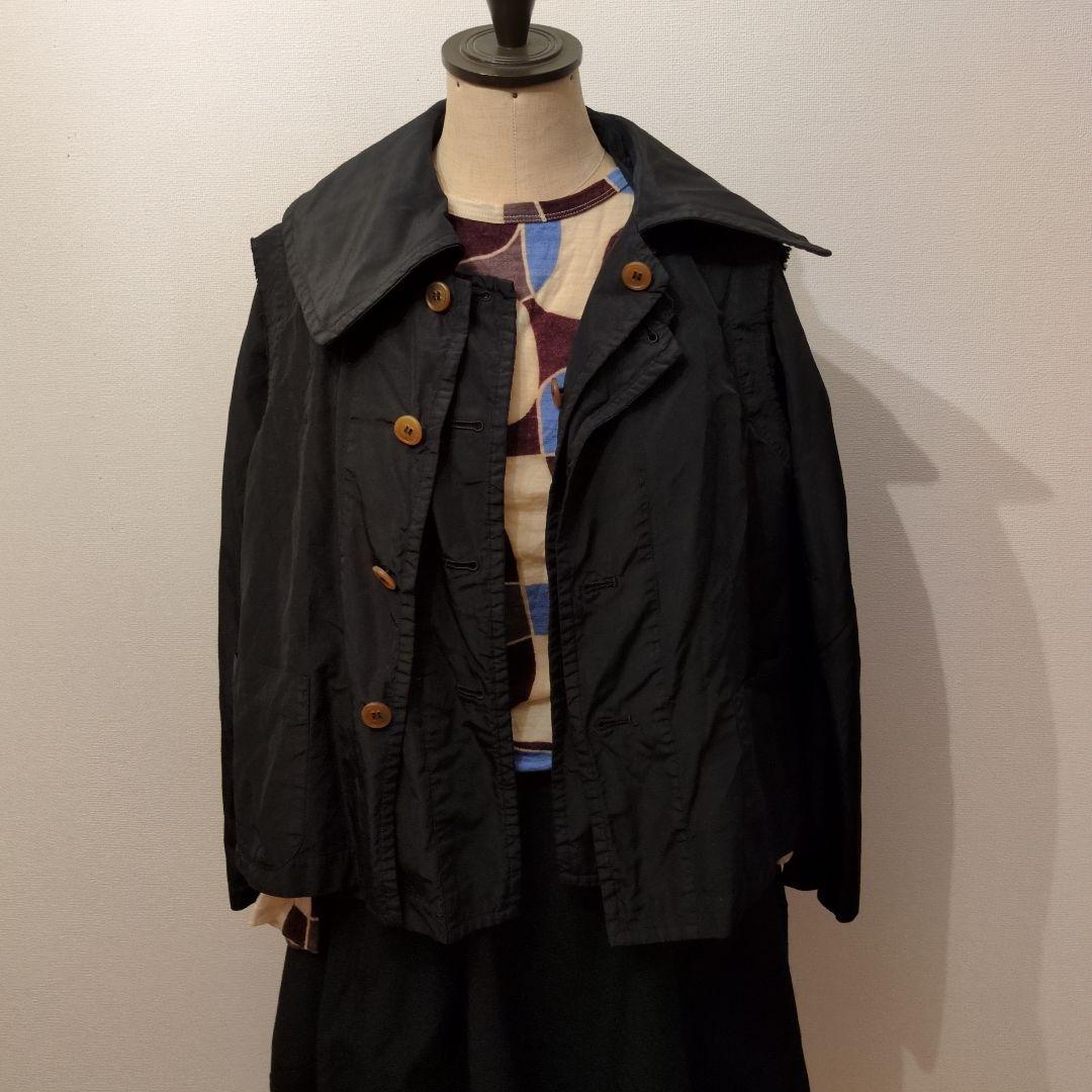 希品 COMME des GARCONSジャケット丸襟黒 S