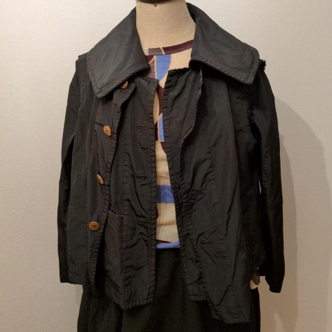 希品 COMME des GARCONSジャケット丸襟黒 S