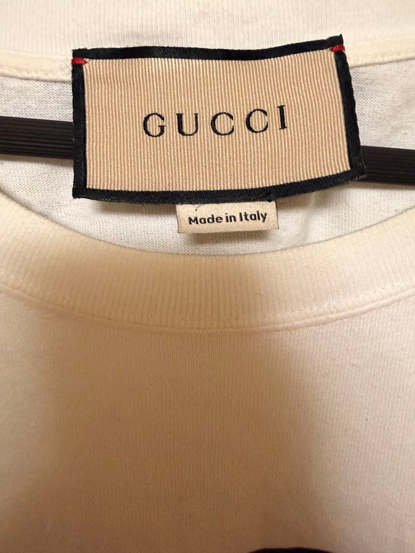 u*b様 GUCCI インターロッキングGストライプ プリントTシャツ
