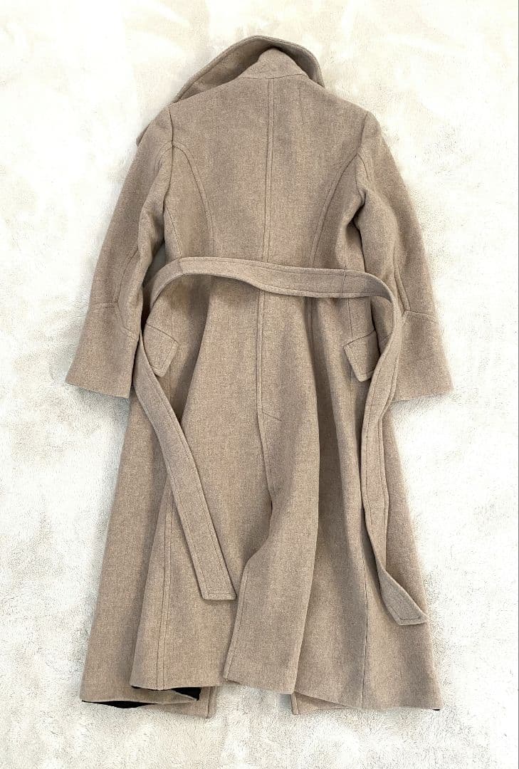 タグ付ZARA MANTECO ウールブレンド ロングコート M ベージュ