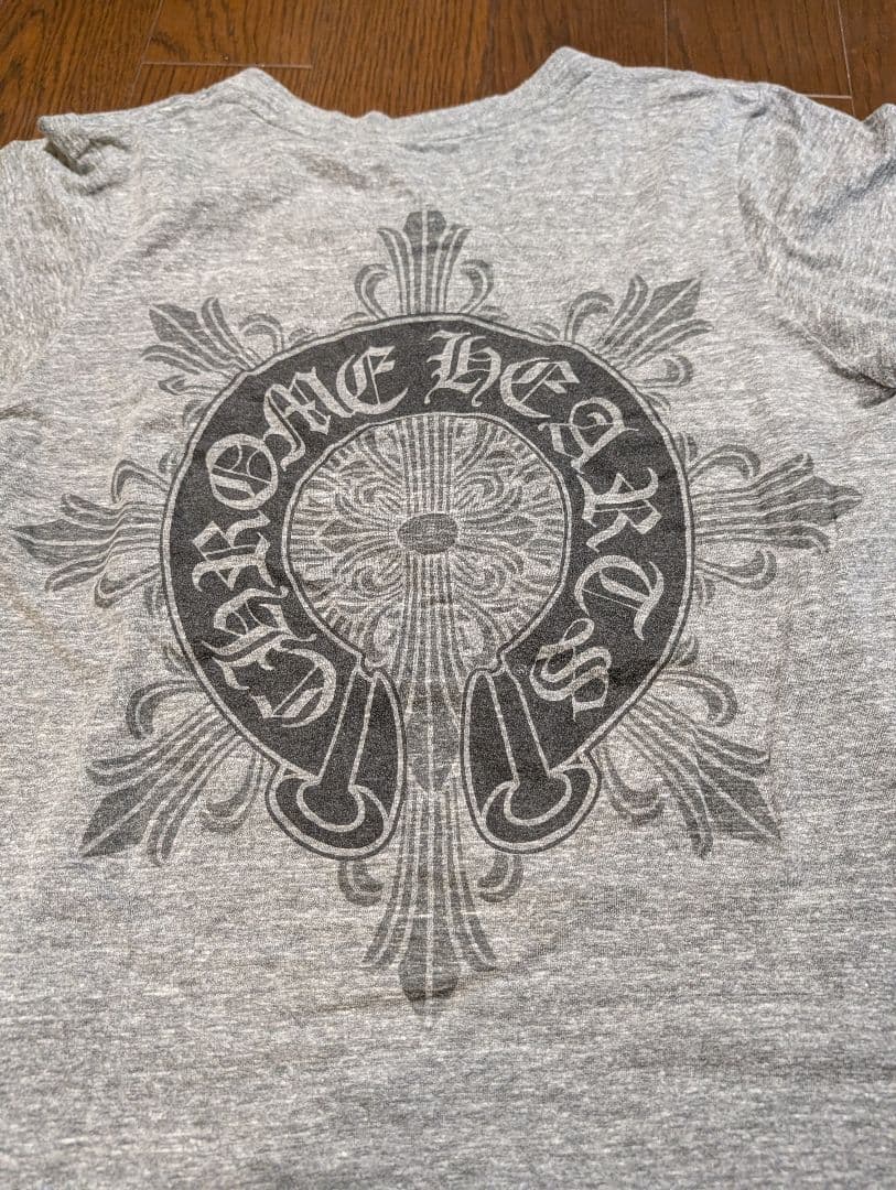 Chrome Hearts グレー Vネック Tシャツ M　タイト