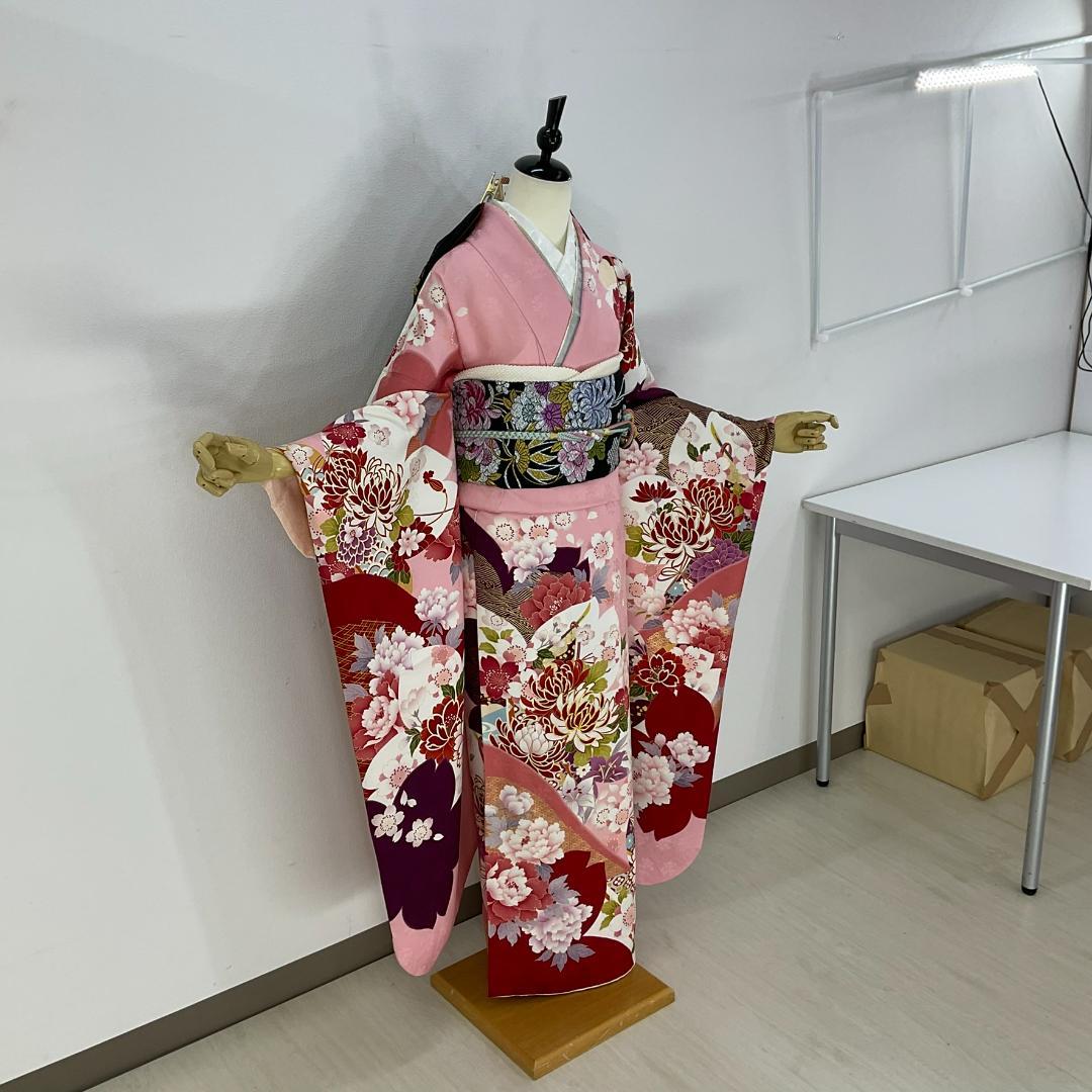みみぱんな　お振袖フルセット　半衿つけ　7点セット　正絹　美品