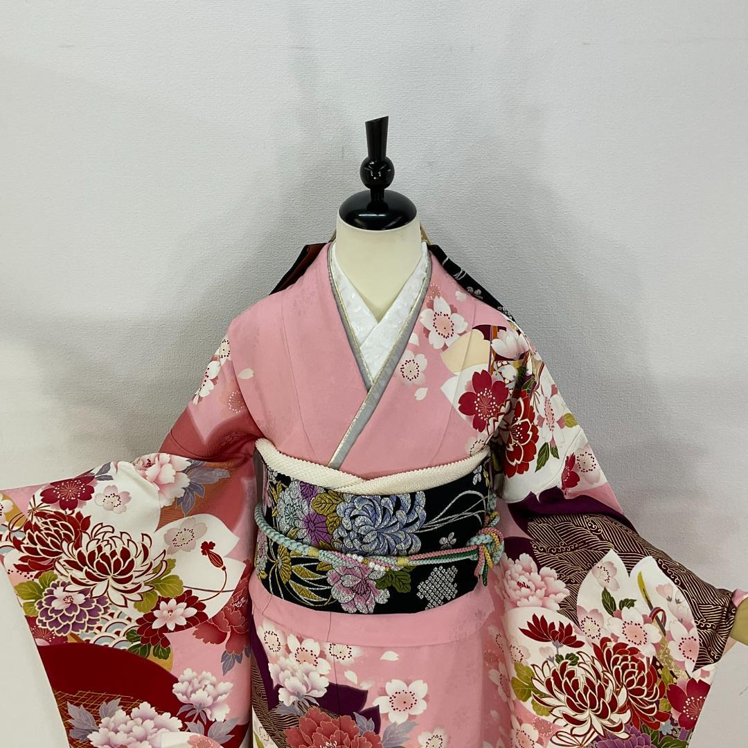 みみぱんな　お振袖フルセット　半衿つけ　7点セット　正絹　美品