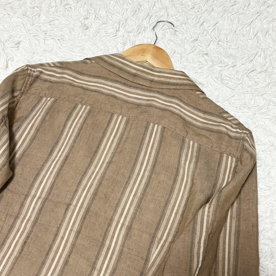 LARDINI ラルディーニ リネン ストライプ シャツ ジャケット 春夏 S