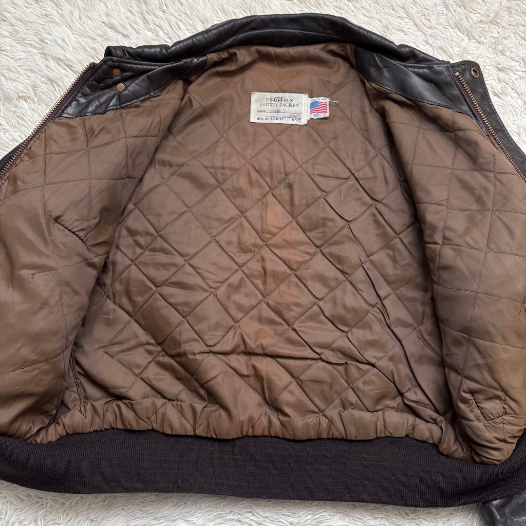 48サイズ ■schott フライトジャケット　 G-1 674MS ブラウン