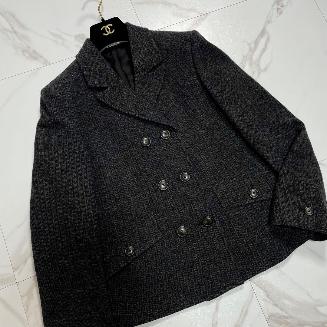 24AW✨セオリーリュクス ダブルジャケット ヘリンボーン ダブルブレスト 38