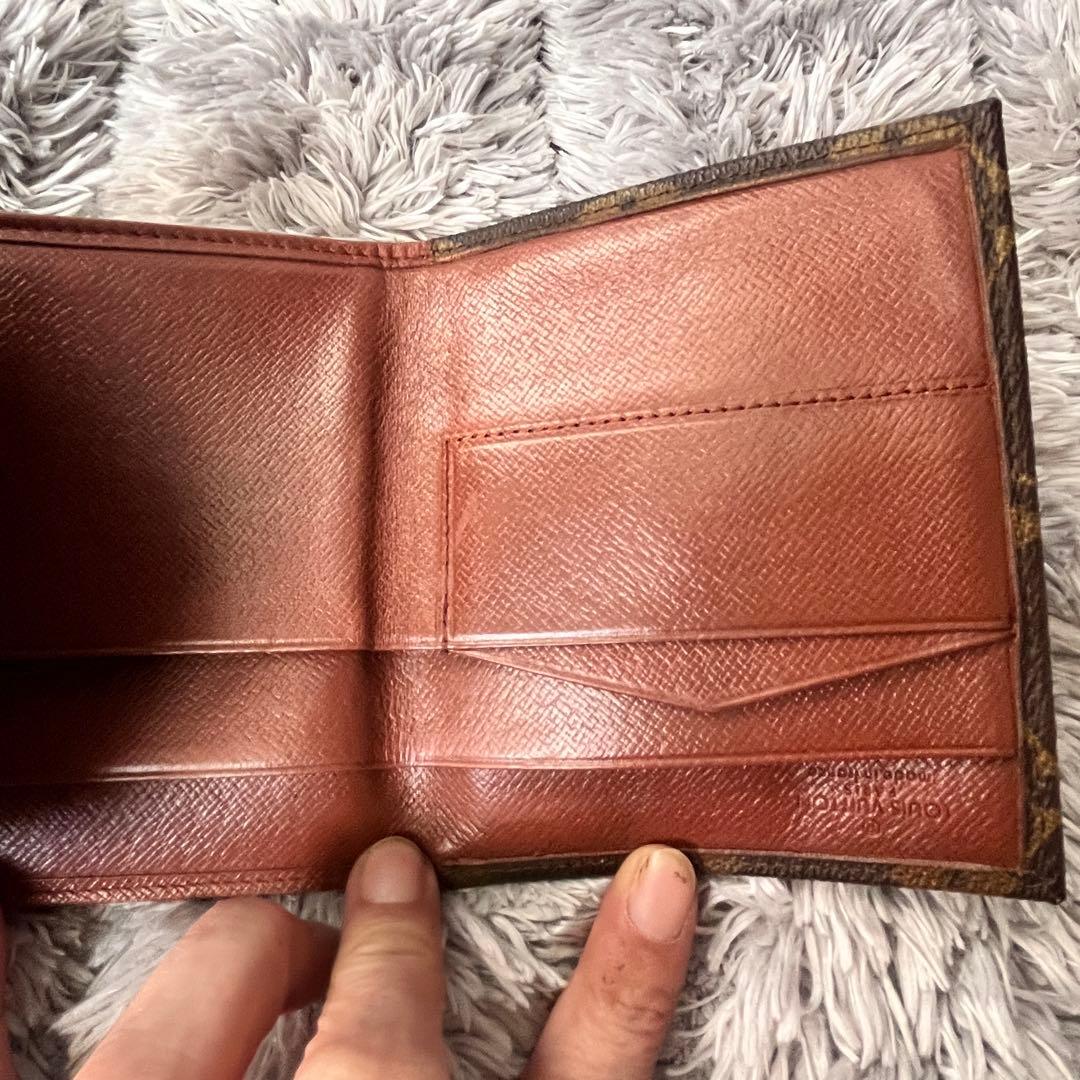 ルイヴィトン　折り財布　モノグラムキャンバス　ブラウン　メンズ　レディース