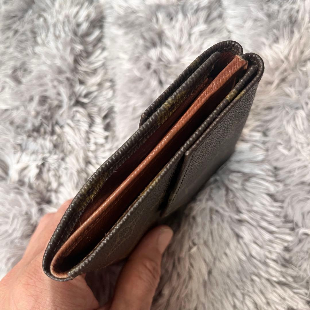 ルイヴィトン　折り財布　モノグラムキャンバス　ブラウン　メンズ　レディース