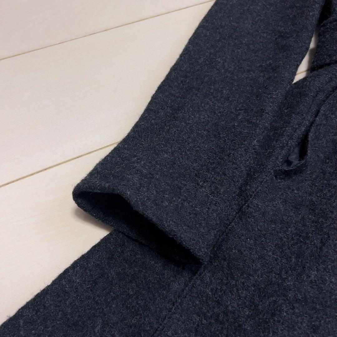 ☆Theory☆Boucle Coat Flare CoatダークグレーAライン