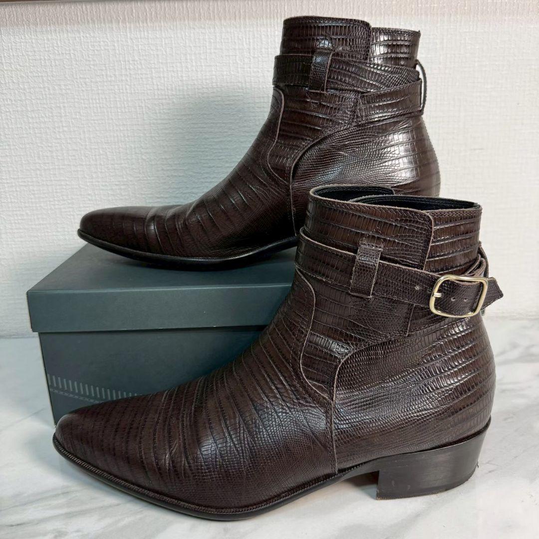 Paul Smith ジョッパーブーツ リザード ブラウン サイズ6