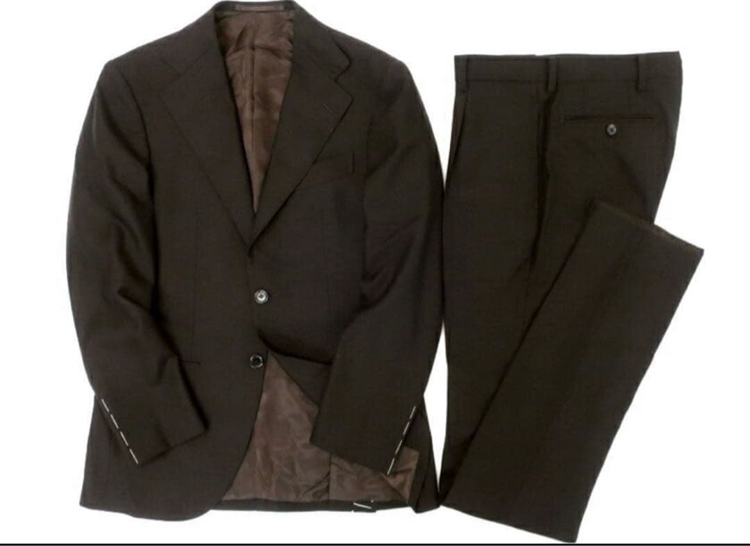 【新品/未処理】ISETAN MENS セットアップスーツ ダークブラウン 42