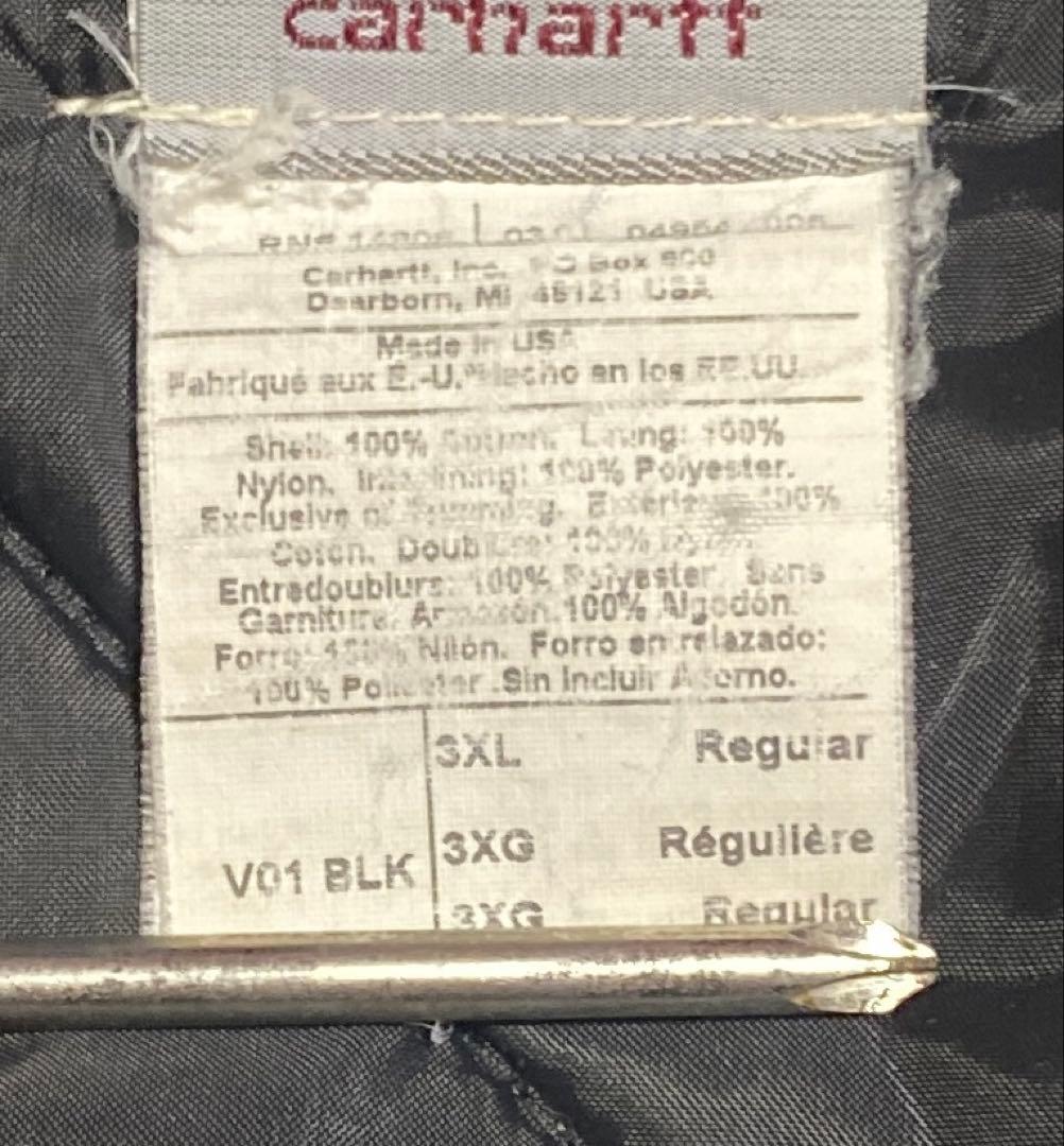 t*k様 Carhart ダックベスト フェードブラック 3XL USA製