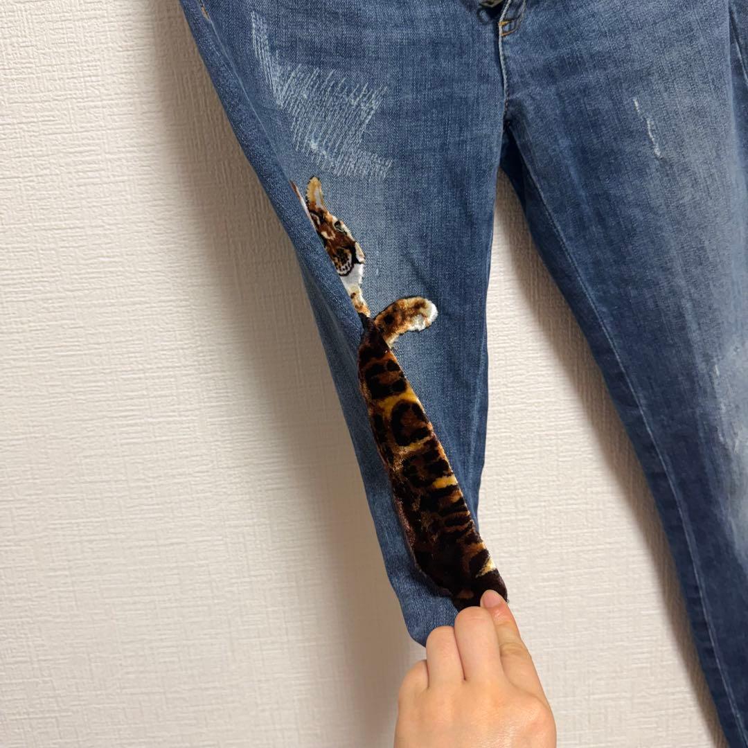 美品　DOLCE&GABBANA 　猫モチーフ ワッペン/刺繍