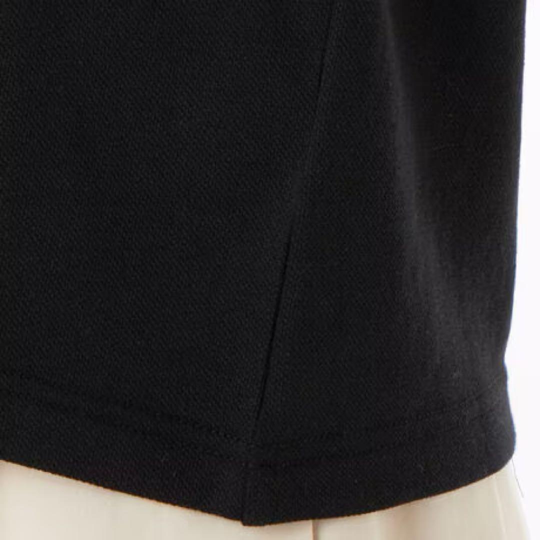 【タグ付き新品】MQ ストライプポロシャツ 半袖 ブラック