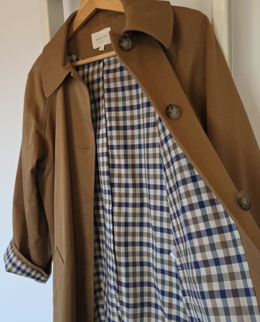 Sezane Clyde Coat セザンヌのトレンチコート、キャメル36 M