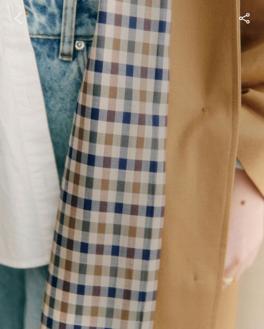 Sezane Clyde Coat セザンヌのトレンチコート、キャメル36 M