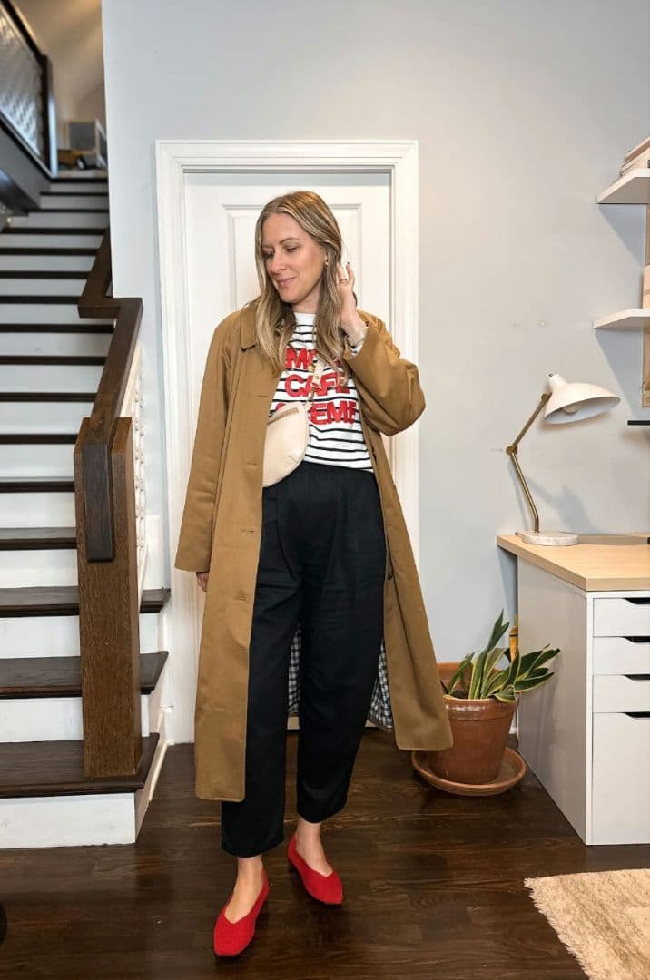 Sezane Clyde Coat セザンヌのトレンチコート、キャメル36 M