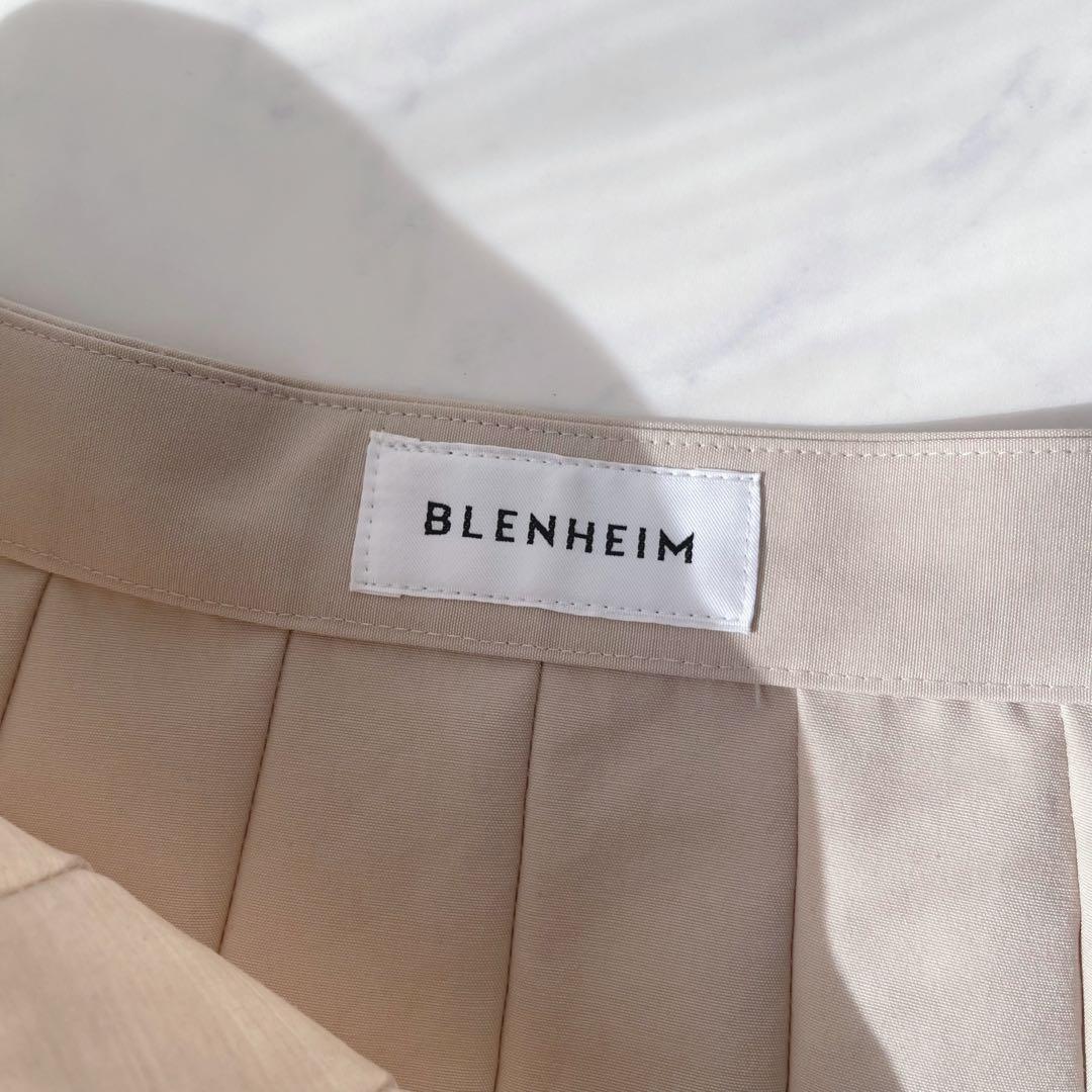 【未使用級】BLENHEIMM プリーツ フレア ロングスカート ベージュ日本製