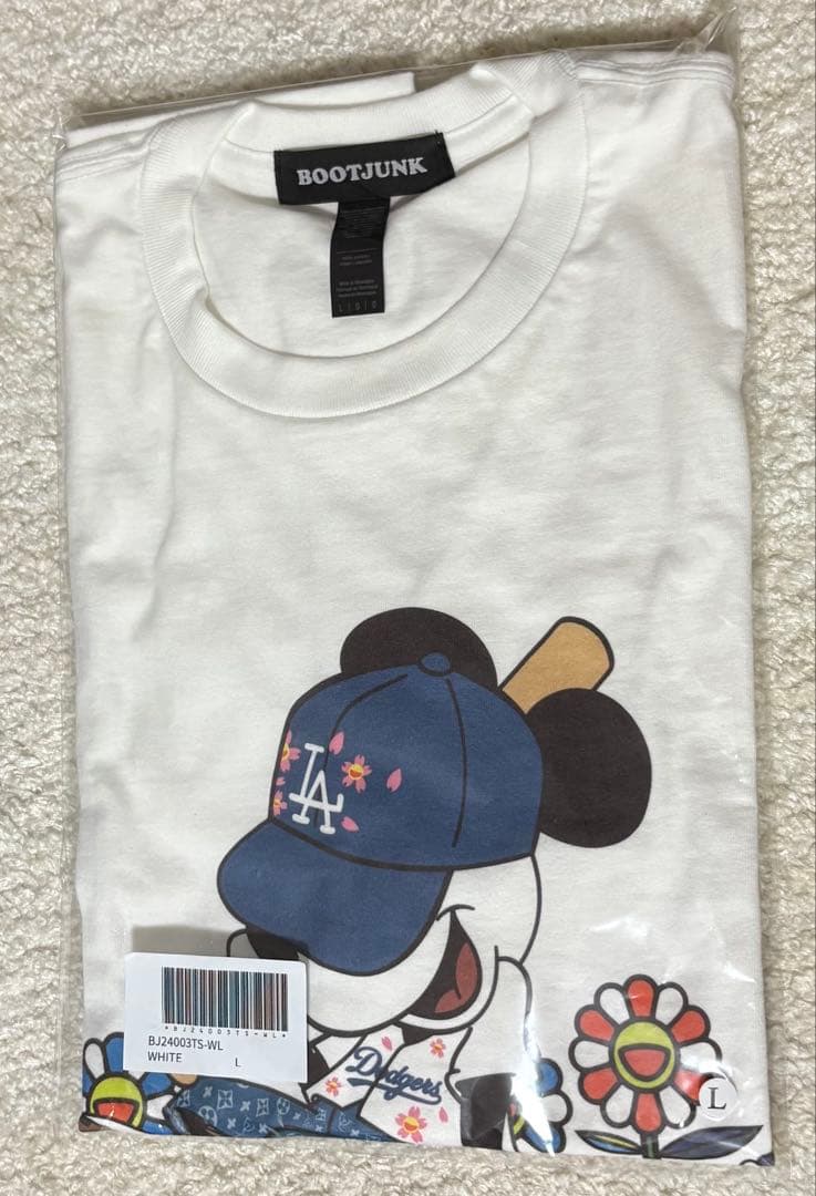 BOOTJUNK Tシャツ Lサイズ ミッキー　ドジャース　村上隆
