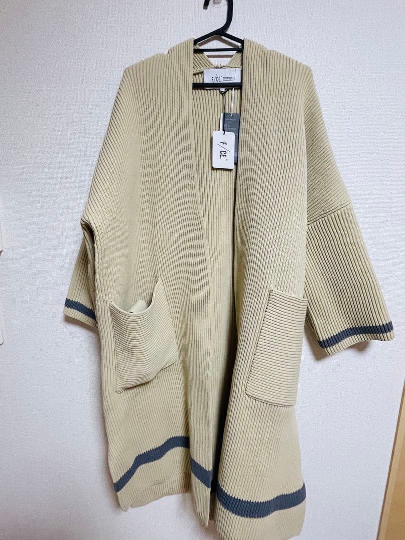 【未使用】F/CE. ロングカーディガン アイボリー