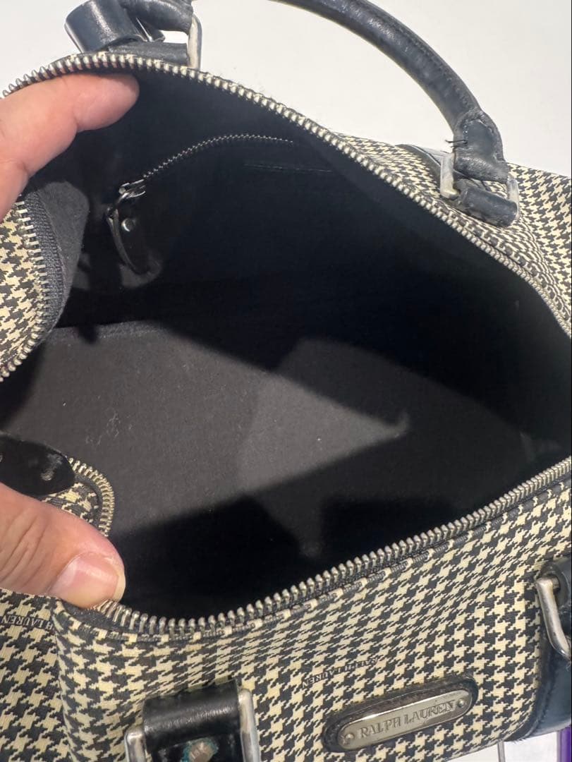 y*u様 Ralph Lauren ボストンバッグ ハウンドトゥース　ラルフロー