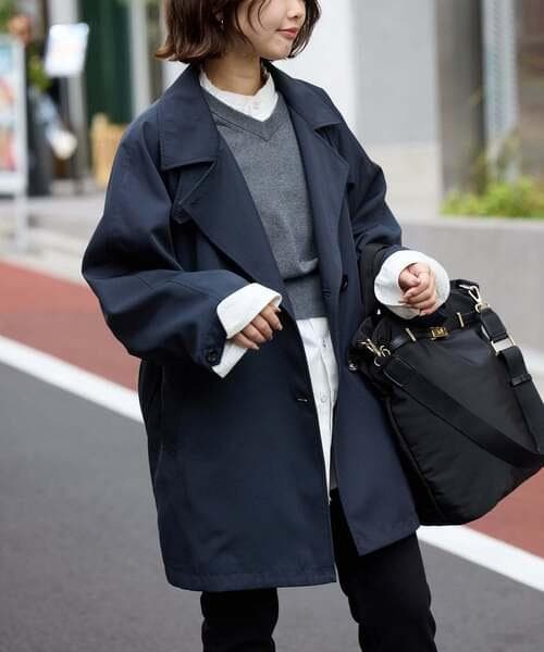 【新品未使用】 SLOBE IENA 撥水ミドルトレンチコート ネイビー 38