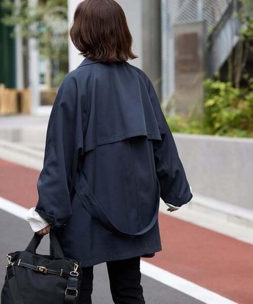 【新品未使用】 SLOBE IENA 撥水ミドルトレンチコート ネイビー 38