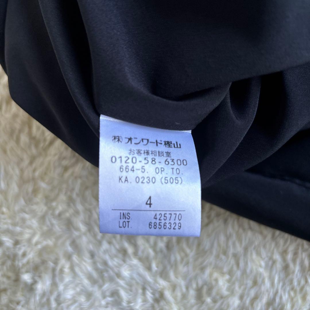 美品　TOCCA トッカ シフォン ワンピース L 白黒 花柄 洗濯可