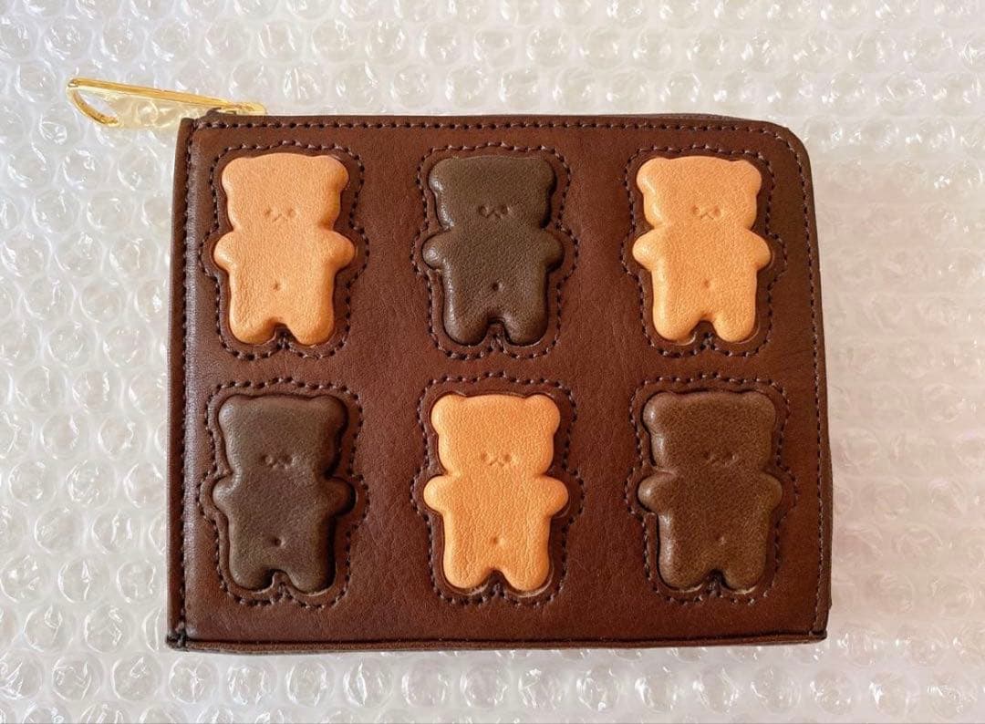 r*.様 くまちゃんブラウニー財布 牛革製 アールスフェボリット