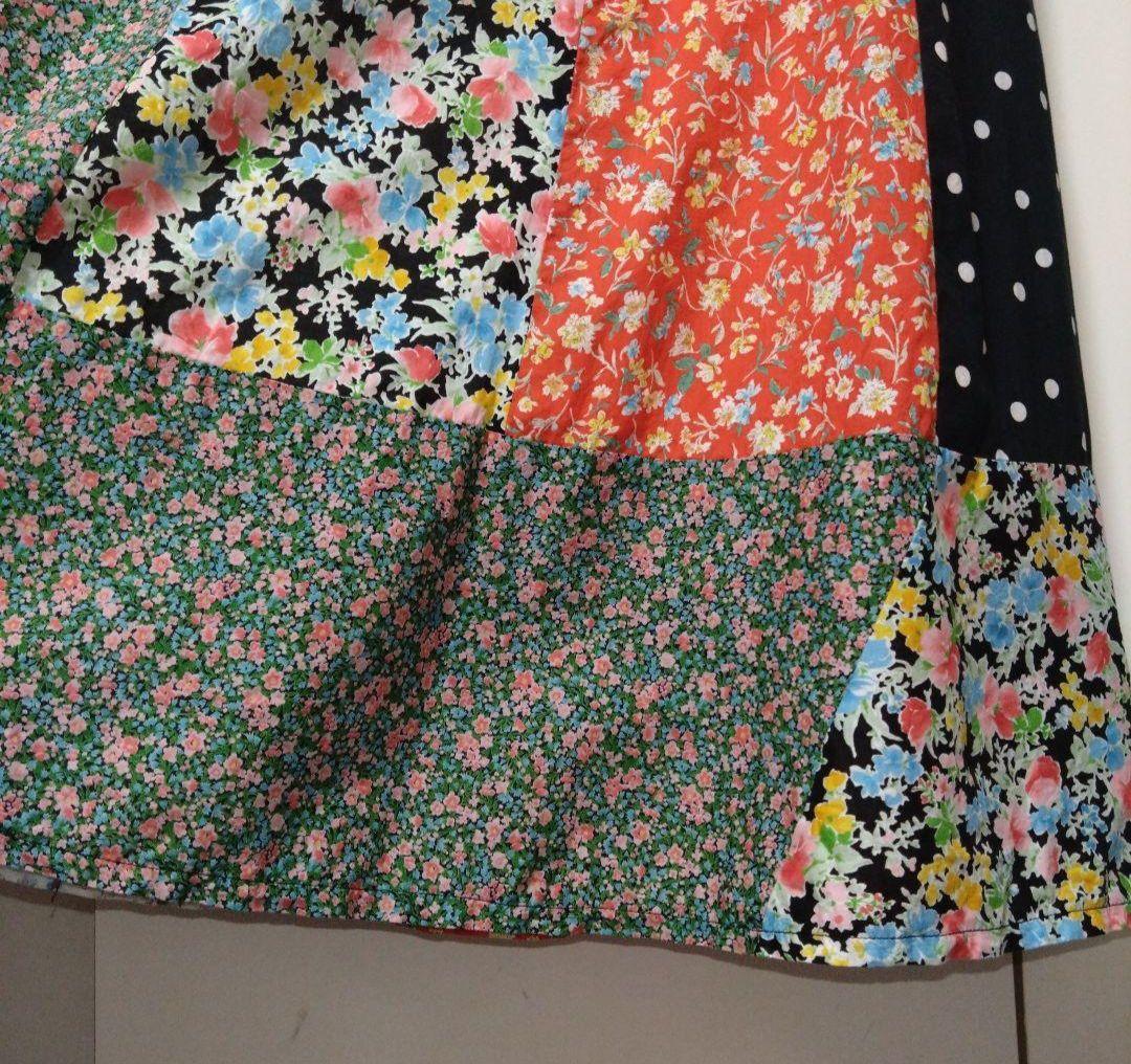 Swell Vintage BONUM パッチワーク　スカート ドット　花柄