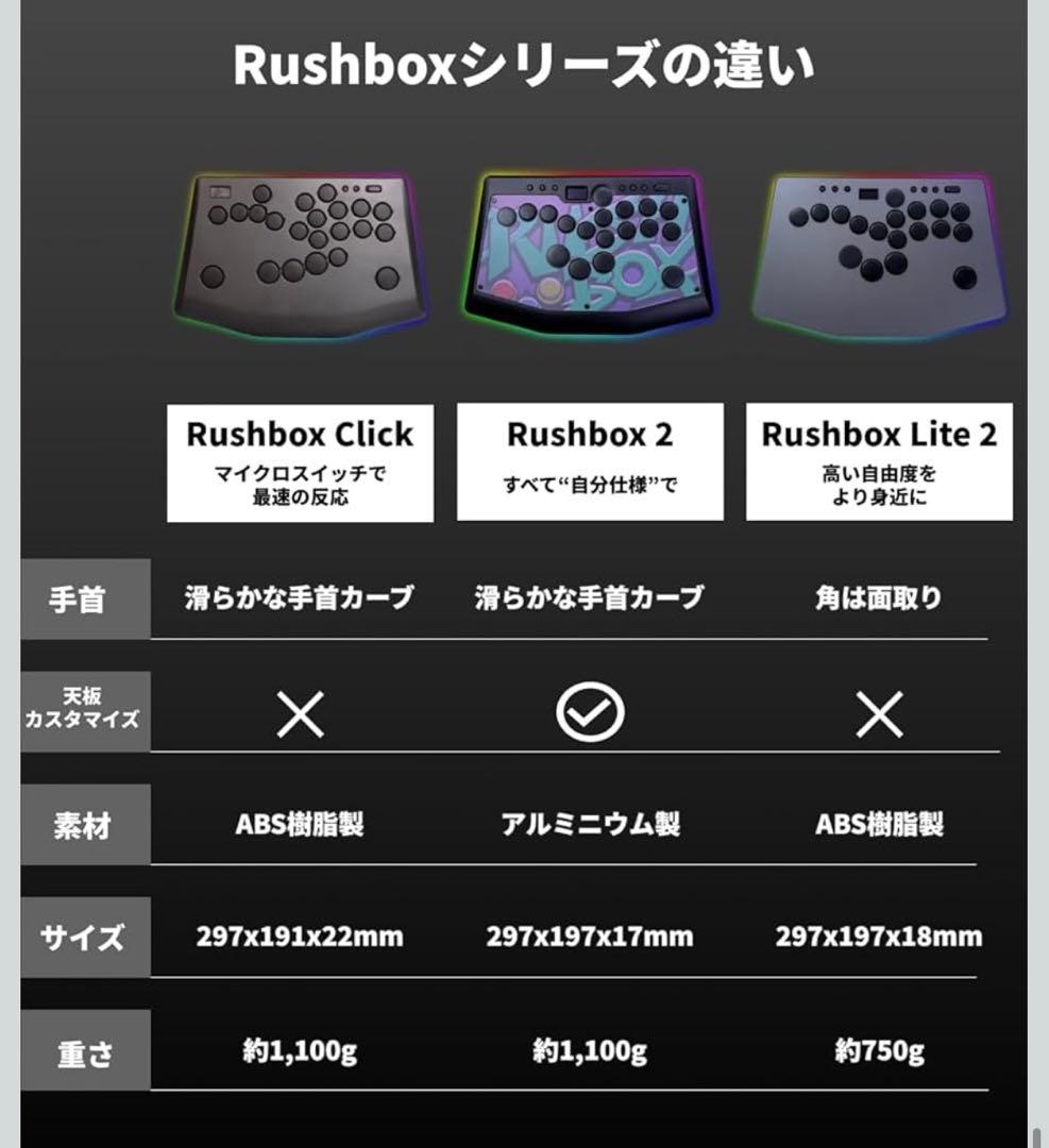 Rushbox Click アケコン レバーレス