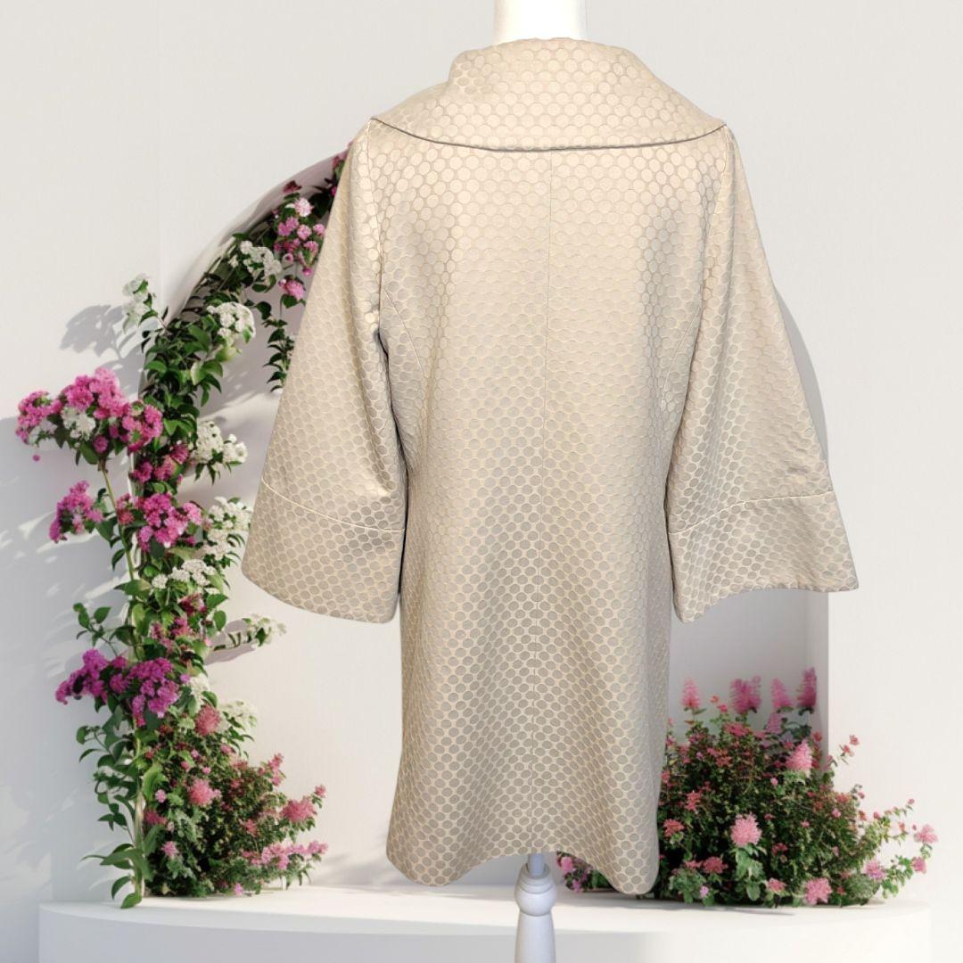 エムズグレイシー✨️ 美品ドットスプリングコートＬクリームベージュ大人可愛い