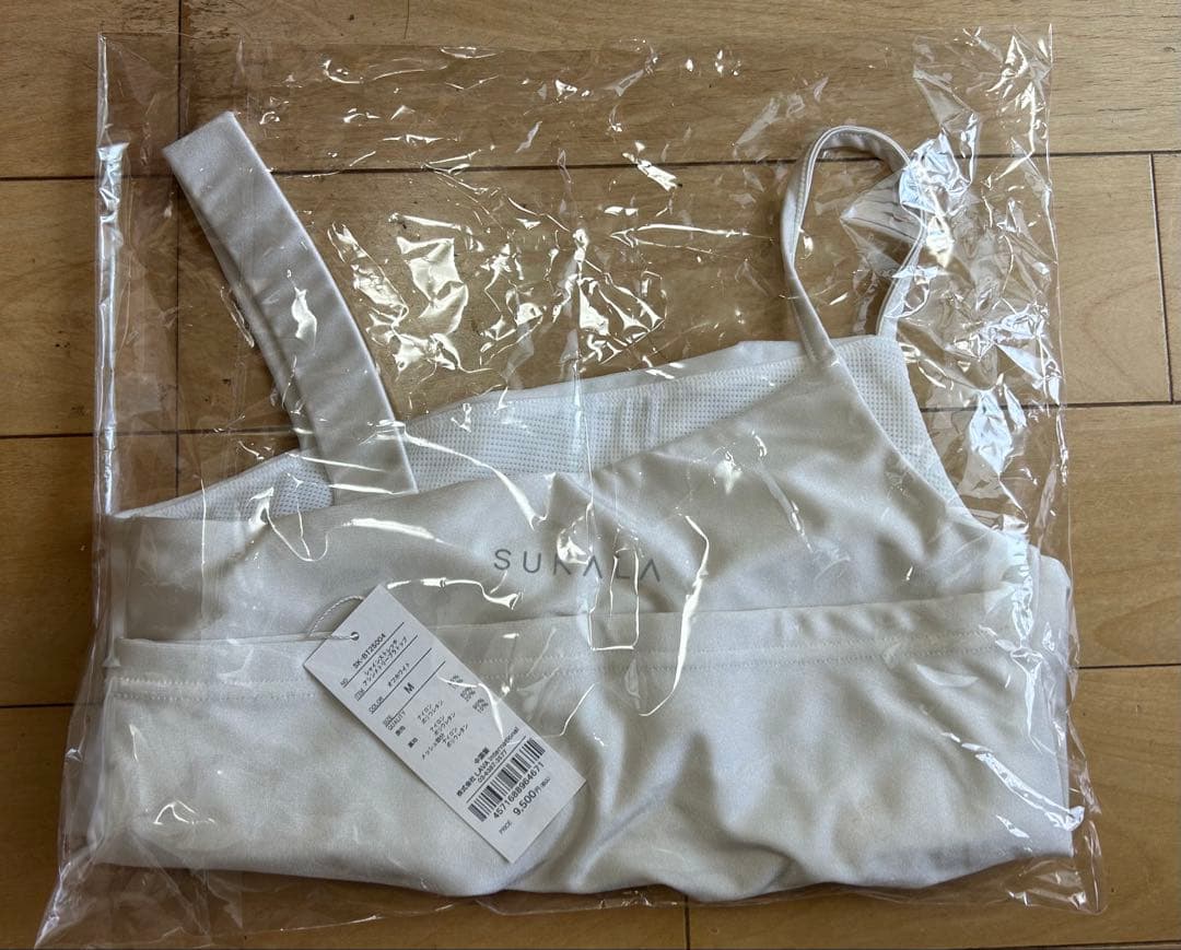 SUKALA 新品 M シャインストレッチアシンメトリーブラトップ LAVA